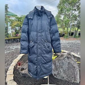 BOSIDENG Women's Size 10 USA / 180 Long Hooded Down Puffer Coat Black